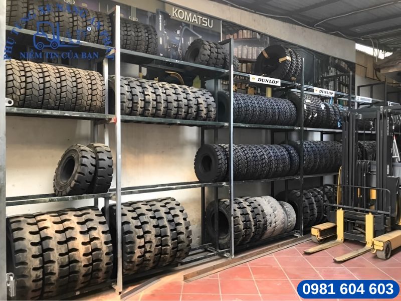 Kho lốp xe nâng Dunlop nhập khẩu tại An Phát