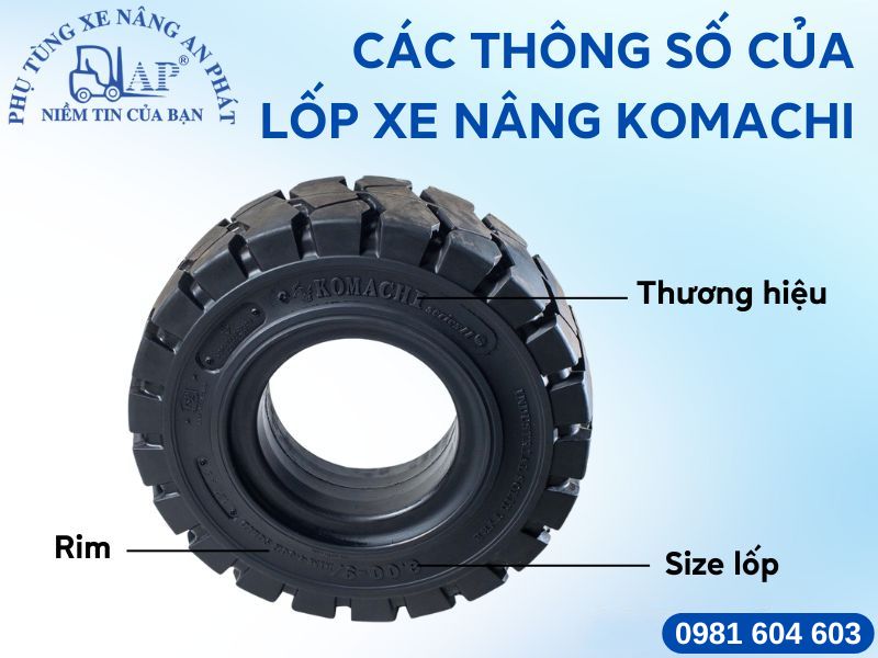 Tiêu chí chọn mua lốp xe nâng Komachi đúng chuẩn