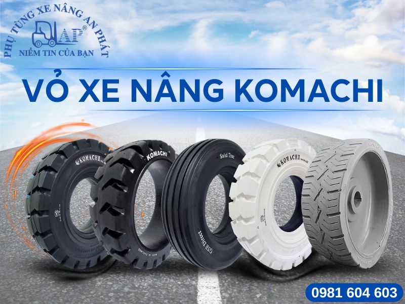 Top 5 lốp xe nâng Komachi phổ biến trên thị trường