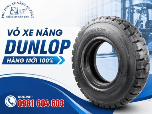 Vỏ xe nâng Dunlop chính hãng hàng mới 100%