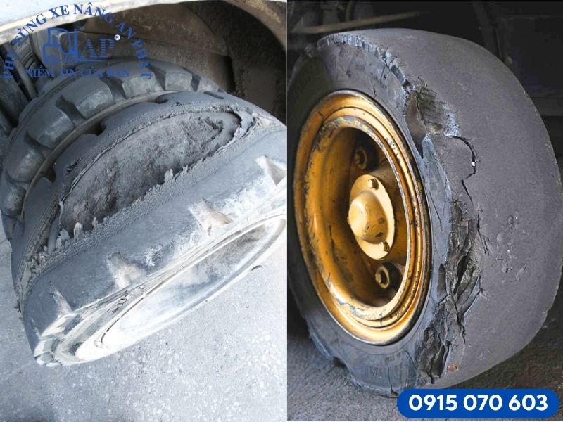 Đặc điểm nhận biết vỏ xe nâng hư hỏng