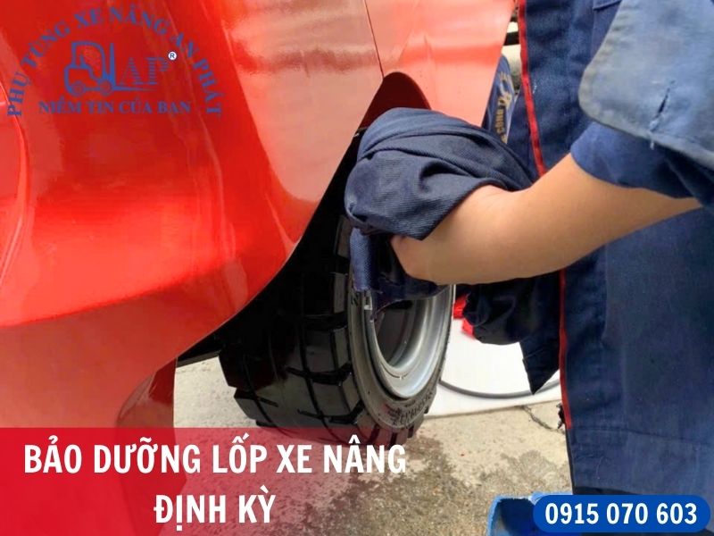 Định kỳ bảo dưỡng lốp - vỏ xe nâng hàng
