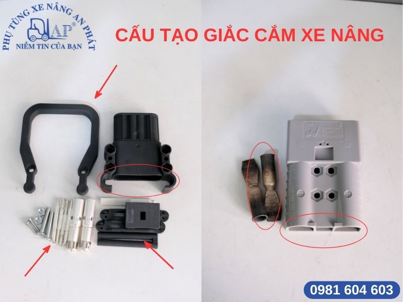 Tìm hiểu cấu tạo chính của giắc cắm xe nâng