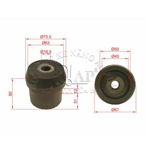 Cao su chân hộp số xe Doosan D20-30S2/ S3/ S5, G20-30E5/ P5/ S3 D140158