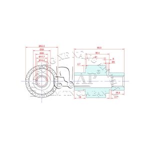 Bánh răng bơm thủy lực xe nâng Isuzu 4JG2 Z-8-97302-688-0