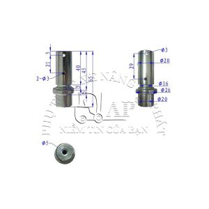 Ắc khung giàn lái xe Toyota 7FB10-30 43753-23322-71