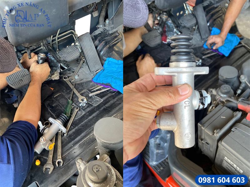 Bảo dưỡng - Thay phụ tùng thắng xe nâng Toyota